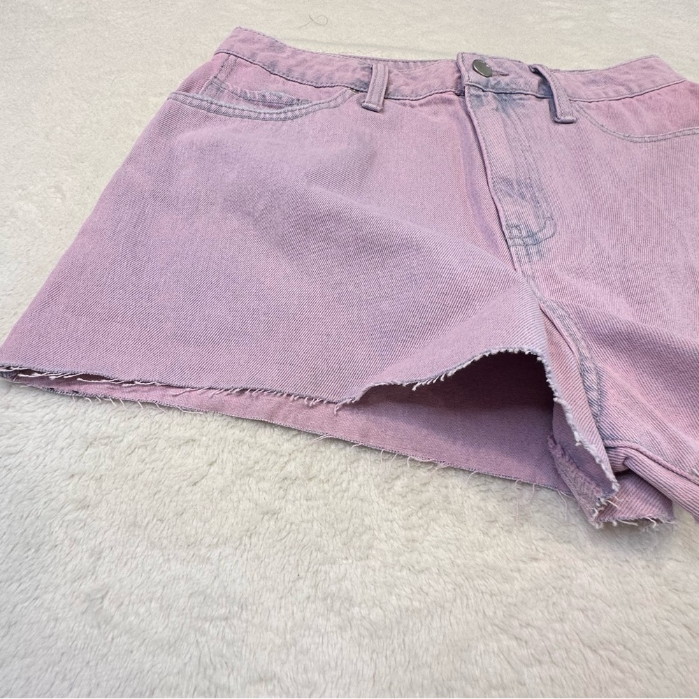 NWT RSQ Pink Acid Wash High Rise Denim Shorts - Picture 7 of 16